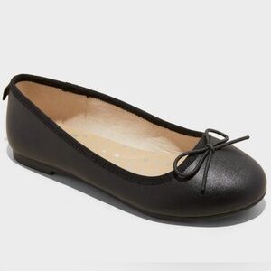 Cat & Jack Kids' Slip-On Ballet Flats in Black. Size 13